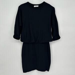 Bailey 44 Blouson Sweatshirt Dress PS Black NWT Anthropologie